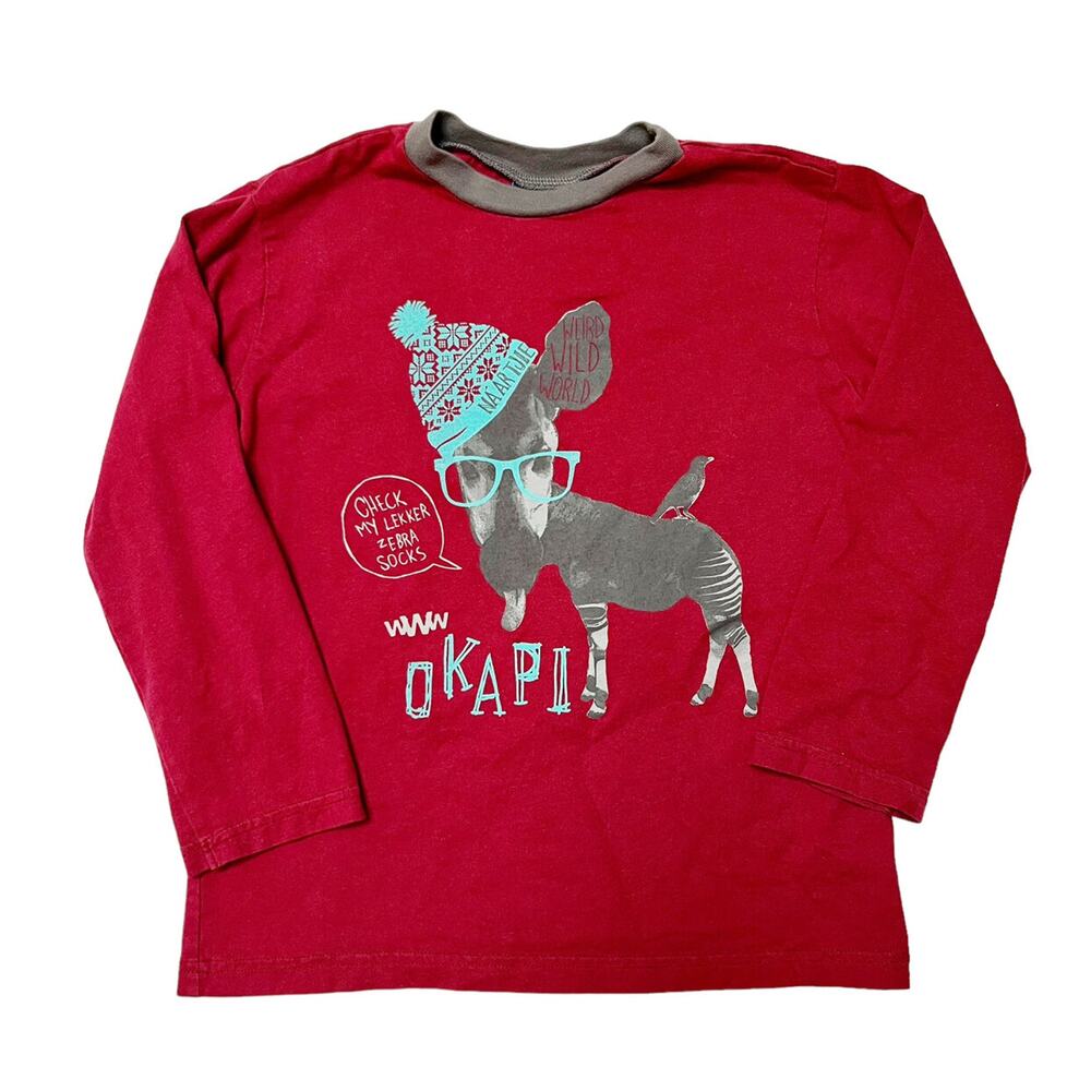Naartjie Kids Zebra Graphic Shirt Size 7